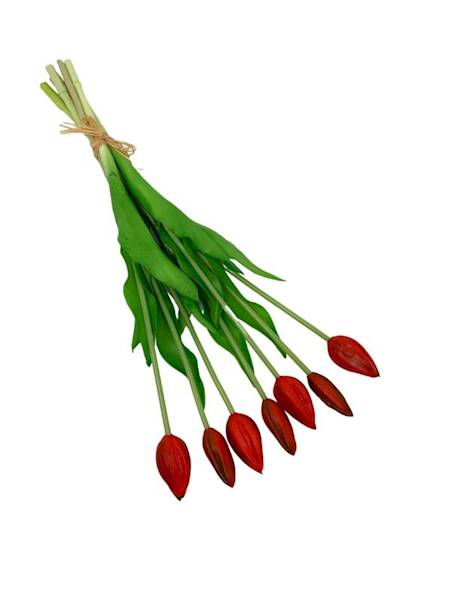 Tulipan silikonowy wiązka 45 cm czerwony