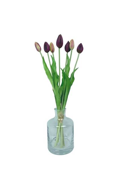 Tulipan silikonowy wiązka 45 cm fioletowy