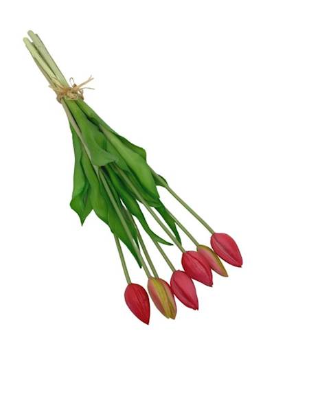 Tulipan silikonowy wiązka 45 cm różowy