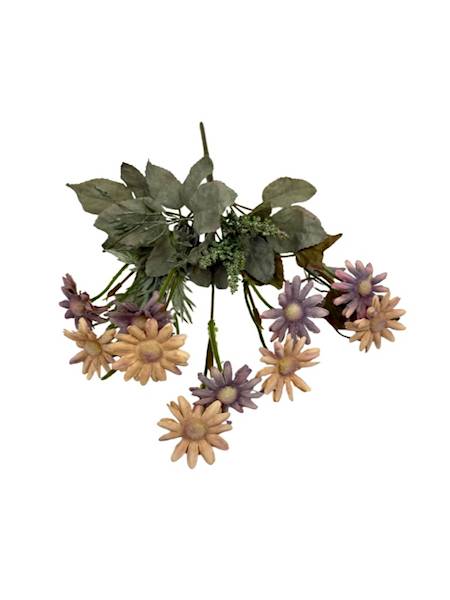 Bukiet margaretki 32 cm brąz i pomarańcz