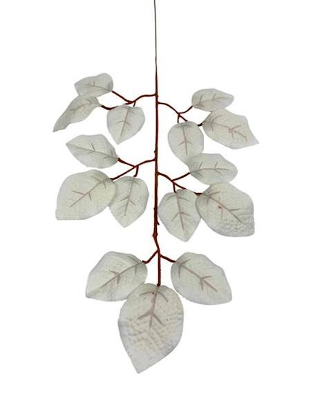 Liść róży 55 cm kremowy