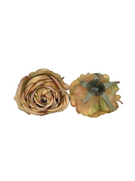 Róża główka 10 cm musztardowa