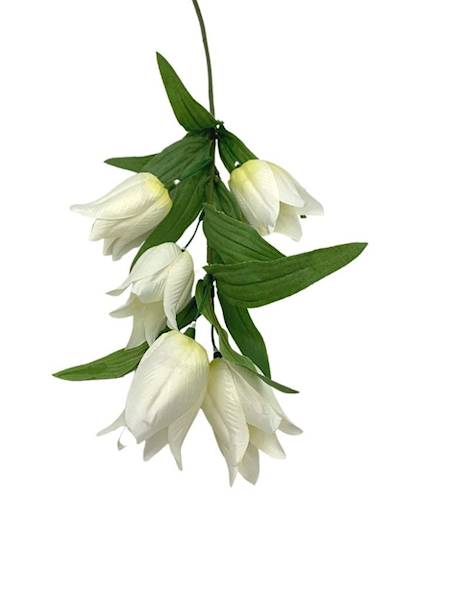 Liliowiec dzwonki gałązka 74 cm kremowy