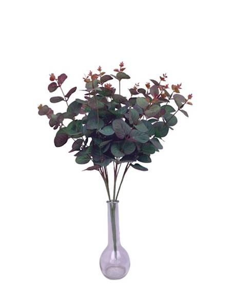 Bukiet eukaliptus 47 cm zielony z bordo
