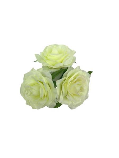 Róża główka 6 cm jasno zielona