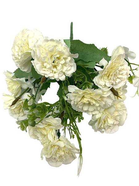 Goździk bukiet 27 cm kremowy