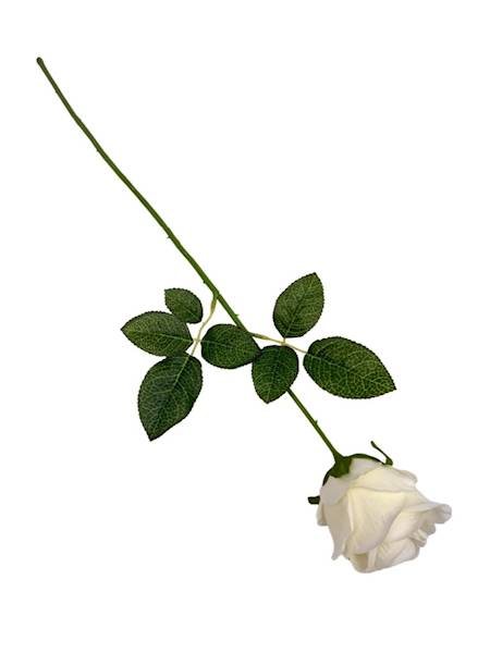 Róża gałązka 60 cm biała śmietankowa