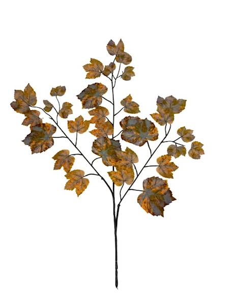 Liść winogrona XL 66 cm brąz i pomarańcz