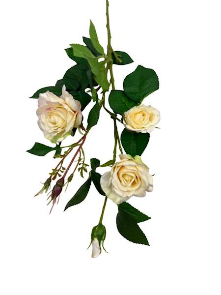 Róża gałązka 77 cm wanilia