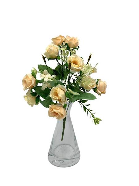 Róża bukiet 30 cm jasna brzoskwinia