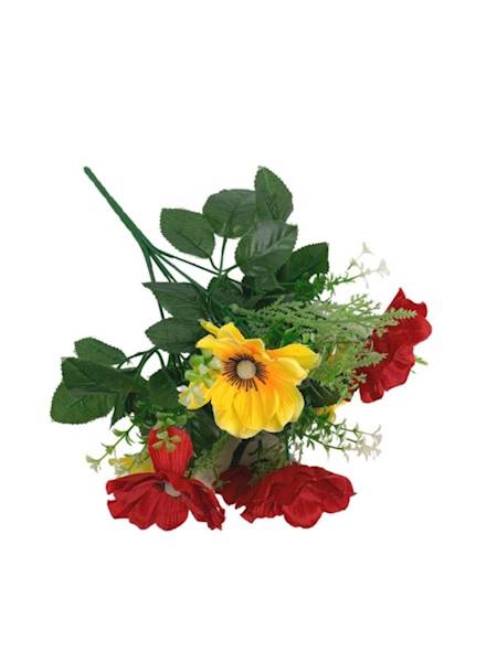 Anemon bukiet 29 cm żółto czerwony