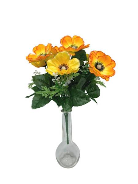 Anemon bukiet 29 cm żółto pomarańczowy