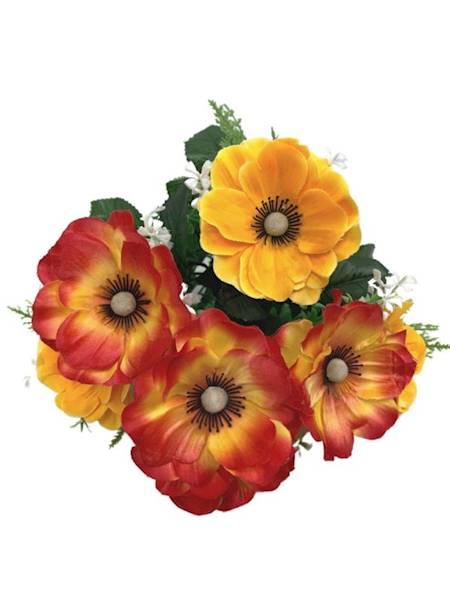 Anemon bukiet 29 cm pomarańczowy