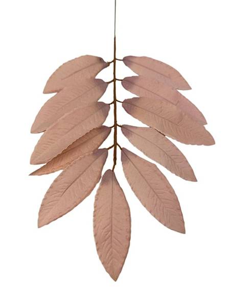 Liść laurowy gałązka 46 cm pudrowy róż