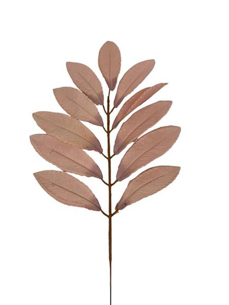 Liść laurowy gałązka 46 cm pudrowy róż