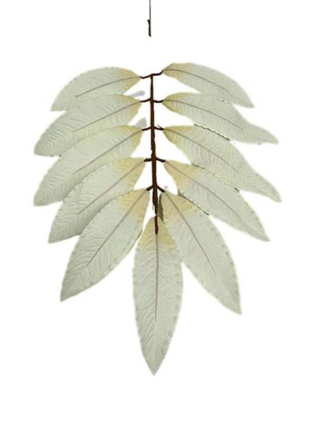 Liść laurowy gałązka 46 cm kremowy