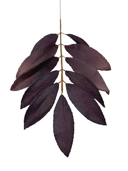 Liść laurowy gałązka 46 cm ciemny brudny fiolet