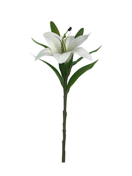 Lilia silikonowa gałązka 35 cm biała