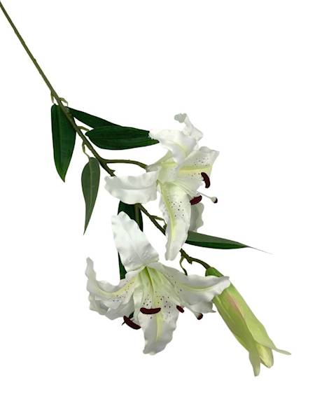 Lilia gałązka 96 cm biała
