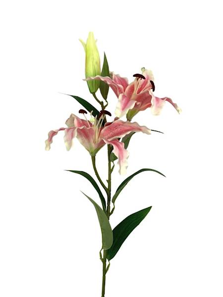 Lilia gałązka 96 cm różowa