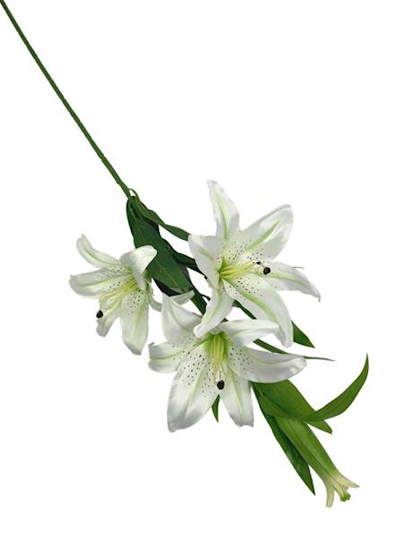 Lilia gałązka XL 103 cm biała