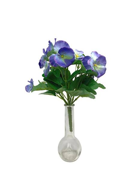 Bukiet bratek 30 cm niebieski