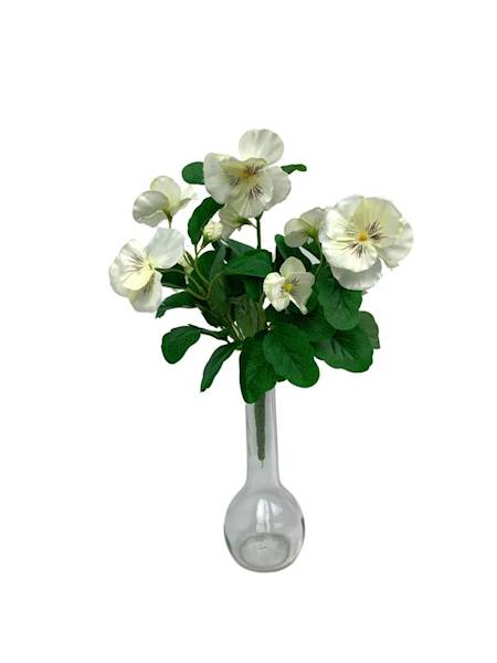 Bukiet bratek 30 cm biały