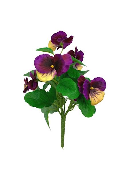 Bukiet bratek 30 cm purpurowo żółty