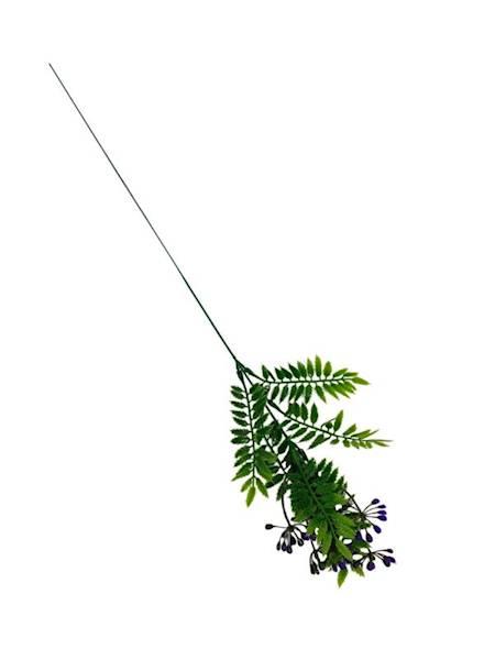 Dodatek gałązka z kulkami 52 cm fioletowa