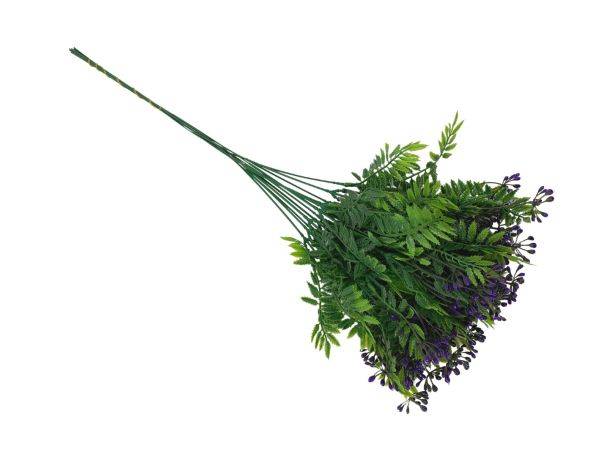 Dodatek gałązka z kulkami 52 cm fioletowa