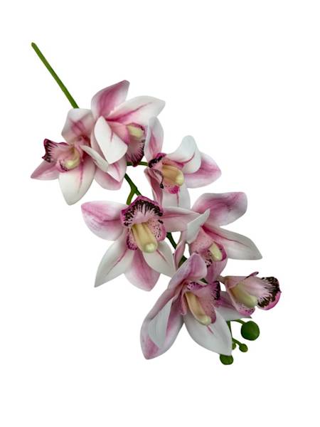 Storczyk silikonowy gałązka 31 cm jasny róż