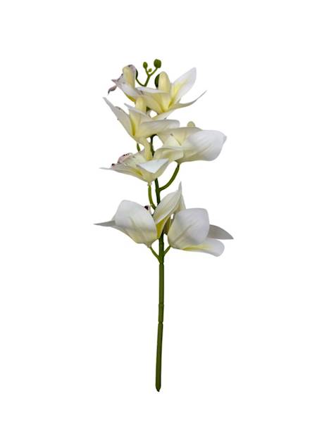 Storczyk silikonowy gałązka 31 cm kremowy