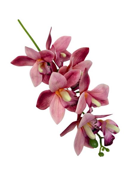 Storczyk silikonowy gałązka 31 cm brudny róż