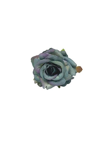 Róża główka 6 cm turkus i fiolet