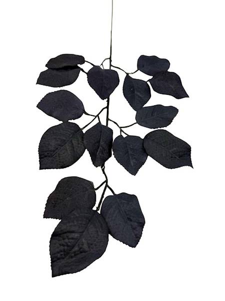 Liść róży 55 cm czarny