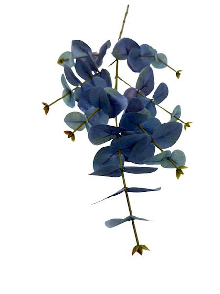 Eukaliptus gałązka 70 cm niebieski