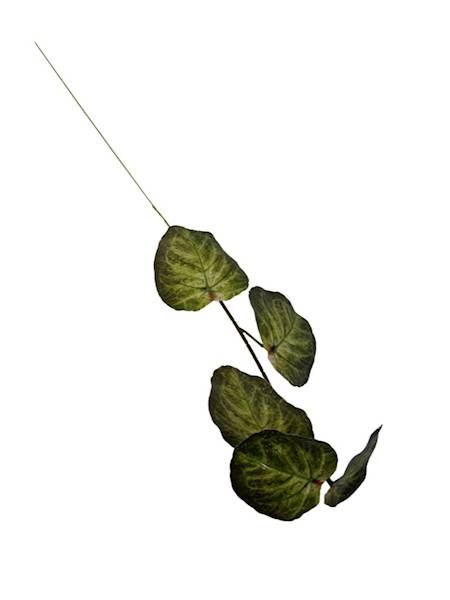 Liście silikonowe gałązka 62 cm zielone