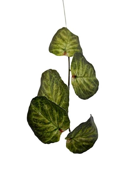 Liście silikonowe gałązka 62 cm zielone