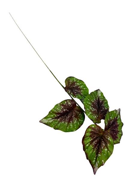 Liście silikonowe gałązka 62 cm zielone z brązem