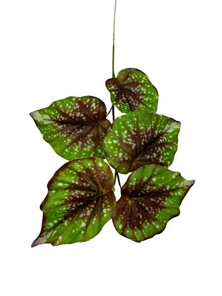 Liście silikonowe gałązka 62 cm zielone z brązem