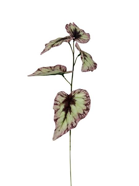 Liście silikonowe gałązka 62 cm róż brąz krem