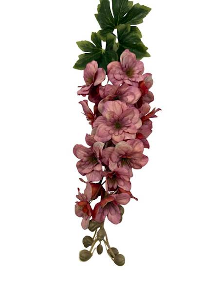 Ostróżka gałązka 88 cm brudny róż / czerwony