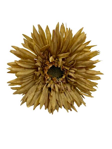 Gerbera gałązka 45 cm musztardowa