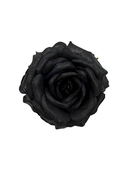 Róża główka 9 cm czarna