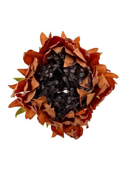 Słonecznik główka 10 cm pomarańcz