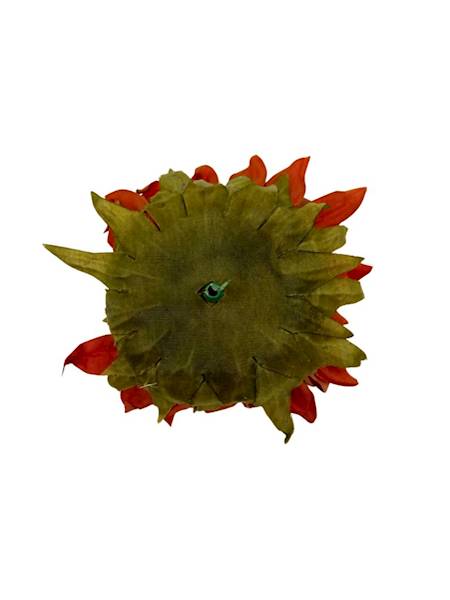 Słonecznik główka 10 cm pomarańcz