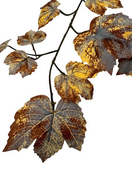 Liść winogrona XL 66 cm brąz i żółty