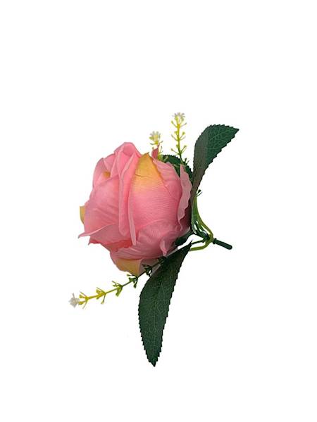 Róża główka z dodatkiem 11 cm różowa