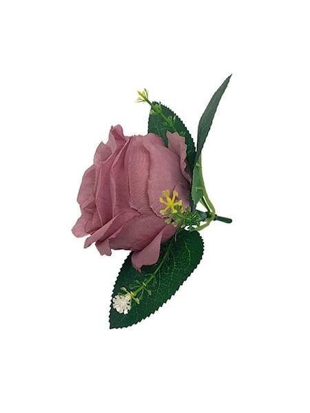 Róża główka z dodatkiem 11 cm fioletowa