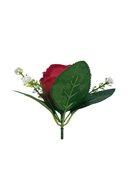 Róża główka z dodatkiem 11 cm czerwona